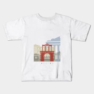 Athens skyline poster Kids T-Shirt